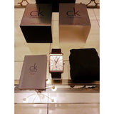 Calvin Klein Window Silver Dial Brown Leather Strap Watch for Men - K2M21620 Authentic Buy Shop Now