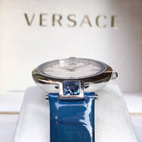 Versace Olympo Gleam White Dial Green Leather Strap Watch for Women - VAN020016 Authentic Buy Shop Now