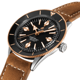 Breitling Superocean Heritage '57 Black Dial Brown Leather Strap Watch for Men - U10370121B1X1 Authentic Buy Shop Now