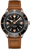 Breitling Superocean Heritage '57 Black Dial Brown Leather Strap Watch for Men - U10370121B1X1 Authentic Buy Shop Now