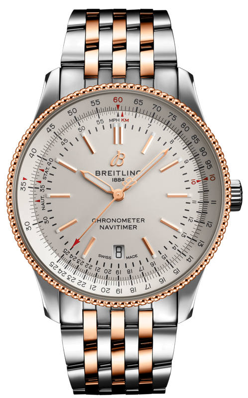 Breitling Navitimer Automatic 41 White Dial Two Tone Steel Strap Watch for Men - U17326211G1U1 Authentic Buy Shop Now