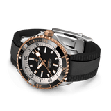 Breitling Superocean Automatic 42mm 18K Red Gold & Black Dial Black Rubber Strap Watch for Men - U17375211B1S1 Authentic Buy Shop Now