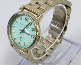 Marc Jacobs Baker Mint Green Dial Gold Steel Strap Watch for Women - MBM3284 Authentic Buy Shop Now