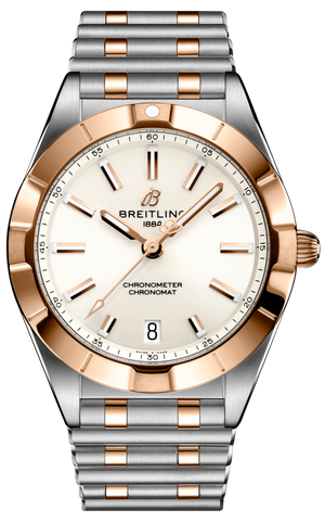 Breitling Chronomat 32 White Dial Two Tone Steel Strap Watch for Women - U77310101A1U1 Authentic Buy Shop Now
