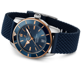 Breitling Superocean Heritage B20 Automatic 42 Blue Dial Blue Mesh Bracelet Watch for Men - UB2010161C1S1 Authentic Buy Shop Now