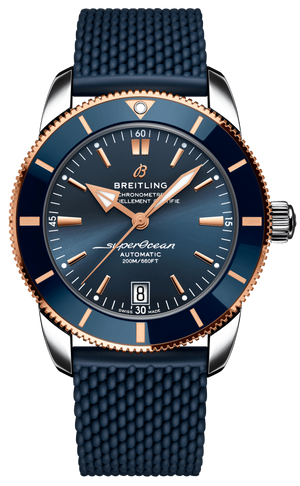 Breitling Superocean Heritage B20 Automatic 42 Blue Dial Blue Mesh Bracelet Watch for Men - UB2010161C1S1 Authentic Buy Shop Now