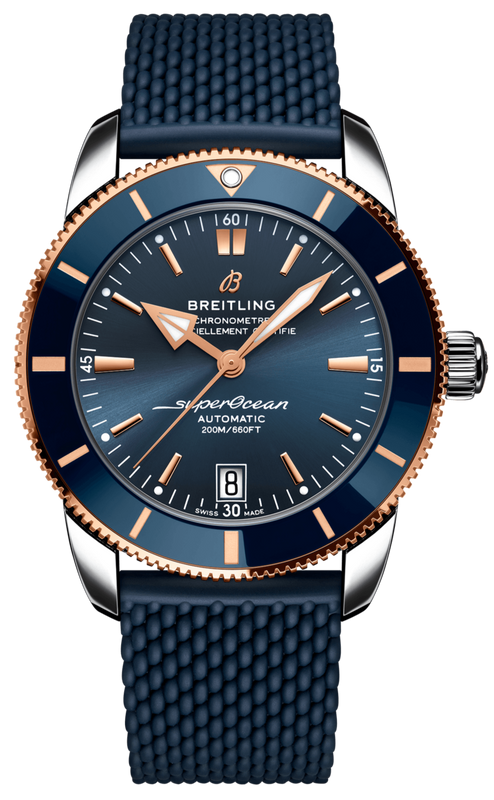 Breitling Superocean Heritage B20 Automatic 42 Blue Dial Blue Mesh Bracelet Watch for Men - UB2010161C1S1 Authentic Buy Shop Now