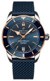 Breitling Superocean Heritage B20 Automatic 42 Blue Dial Blue Mesh Bracelet Watch for Men - UB2010161C1S1 Authentic Buy Shop Now