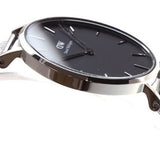 Daniel Wellington Classic Petite Sterling Black Dial Silver Mesh Bracelet Watch For Women - DW00100162 Authentic Buy Shop Now