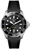 Tag Heuer Aquaracer Professional 300 Automatic Black Dial Black Rubber Strap Watch for Men - WBP201A.FT6197 Authentic Buy Shop Now