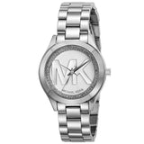 Michael Kors Mini Slim Runway Silver Dial Silver Steel Strap Watch for Women - MK3548 Authentic Buy Shop Now