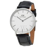 Daniel Wellington Classic Reading White Dial Black Leather Strap Watch For Women - DW00100058 Authentic Buy Shop Now