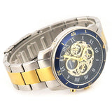 Fossil Grant Sport Automatic Skeleton Blue Dial Two Tone Steel Strap Watch for Men - ME3141 Authentic Buy Shop Now