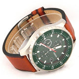 Fossil Dillinger Luggage Chronograph Green Dial Brown Leather Strap Watch for Men - FS5734 Authentic Buy Shop Now