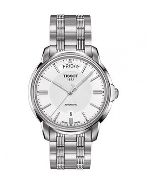 Tissot T Classic Automatic III Day Date White Dial Silver Steel Strap Watch for Men - T065.930.11.031.00 Authentic Buy Shop Now