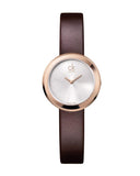 Calvin Klein Firm White Dial Brown Leather Strap Watch for Women - K3N236G6 Authentic Buy Shop Now