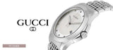 Gucci G Timeless Diamonds Silver Dial Silver Steel Strap Watch For Men - YA126404 Authentic Buy Shop Now