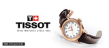 Tissot Carson White Dial Brown Leather Strap Watch For Women - T085.210.36.012.00 Authentic Buy Shop Now