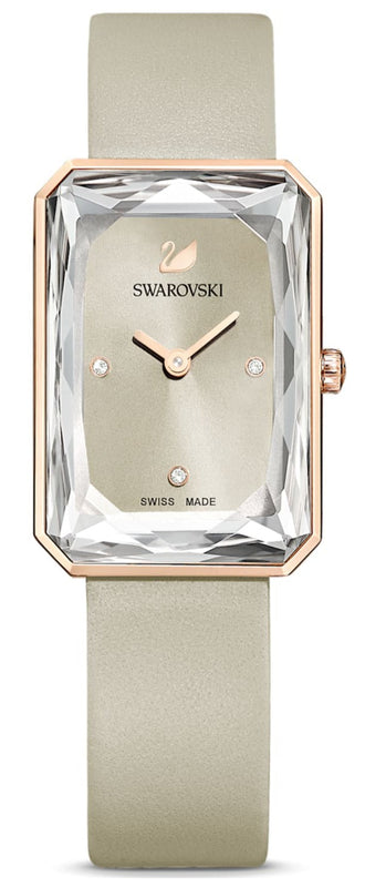 Swarovski Uptown Crystal Grey Dial Grey Leather Strap Watch for Women - 5547716 Authentic Buy Shop Now