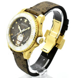Gucci Dive Doraemon Brown Dial Brown Leather Strap Watch For Men - YA136334 Authentic Buy Shop Now