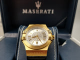 Maserati Potenza Diamonds Silver Dial Black Leather Strap Watch For Women - R8851108505 Authentic Buy Shop Now