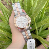 Marc Jacobs Blade Chronograph Silver Dial Two Tone Steel Strap Watch for Women - MBM3178 Authentic Buy Shop Now