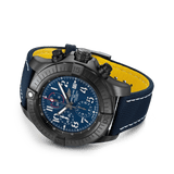 Breitling Super Avenger Chronograph 48 Night Mission Blue Dial Blue Leather Strap Watch for Men - V13375101C1X2 Authentic Buy Shop Now