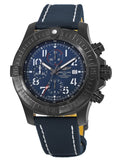 Breitling Super Avenger Chronograph 48 Night Mission Blue Dial Blue Leather Strap Watch for Men - V13375101C1X2 Authentic Buy Shop Now