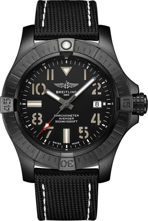 Breitling Avenger Automatic 45 Seawolf Night Mission Black Dial Black Nylon Strap Watch for Men - V17319101B1X1 Authentic Buy Shop Now