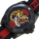 Gucci Dive Tiger Blue and Red Dial Blue Red Blue Nylon Strap Watch For Men - YA136215 Authentic Buy Shop Now