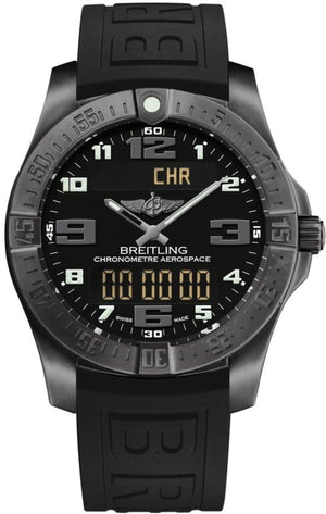 Breitling Aerospace Evo Black Dial Black Rubber Strap Watch for Men - V79363101B1S1 Authentic Buy Shop Now