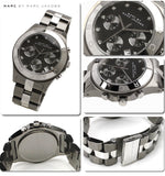 Marc Jacobs Blade Chronograph Black Dial Two Tone Steel Strap Watch for Women - MBM3179 Authentic Buy Shop Now
