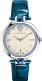 Versace Olympo Gleam White Dial Green Leather Strap Watch for Women - VAN020016 Authentic Buy Shop Now