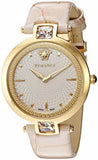 Versace Olympo Quartz White Dial Beige Leather Strap Watch for Women - VAN050016 Authentic Buy Shop Now