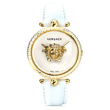 Versace Palazzo Empire White Dial White Leather Strap Watch for Women - VCO040017 Authentic Buy Shop Now
