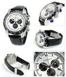 Versace V-Ray Quartz Silver Dial Black Leather Strap Watch for Men - VDB010014 Authentic Buy Shop Now