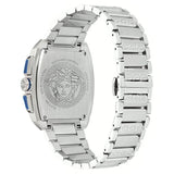 Versace Dominus Chronograph Blue Dial Silver Steel Strap Watch For Men - VE6H00423 Authentic Buy Shop Now