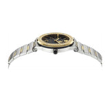 Versace Greca Logo Moonphase Black Dial Two Tone Steel Strap Watch for Men - VE7G00223 Authentic Buy Shop Now