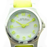 Marc Jacobs Henry White Dial Neon Yellow Rubber Strap Watch for Women - MBM1235 Authentic Buy Shop Now
