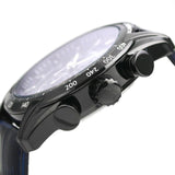 Versace V-Ray Chronograph Quartz Blue Dial Black Leather Strap Watch For Men - VEDB00418 Authentic Buy Shop Now