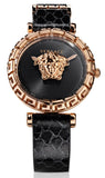 Versace Palazzo Empire Greca Black Dial Black Leather Strap Watch for Women - VEDV00719 Authentic Buy Shop Now