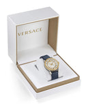 Versace Viamond Quartz White Dial Blue Leather Strap Watch For Men - VEPO00120 Authentic Buy Shop Now