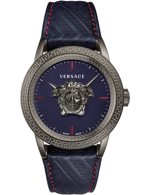 Versace Palazzo Empire Blue Dial Blue Leather Strap Watch for Men - VERD00118 Authentic Buy Shop Now