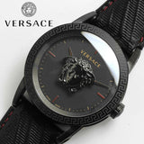 Versace Palazzo Empire Black Dial Black Leather Strap Watch for Men - VERD00218 Authentic Buy Shop Now
