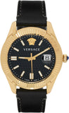 Versace Greca Time Quartz Black Dial Brown Leather Strap Watch For Men - VE3K00222 Authentic Buy Shop Now