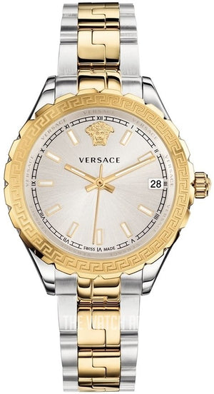 Versace Hellenyium Silver Dial Two Tone Steel Strap Watch for Women - V12030015 Authentic Buy Shop Now