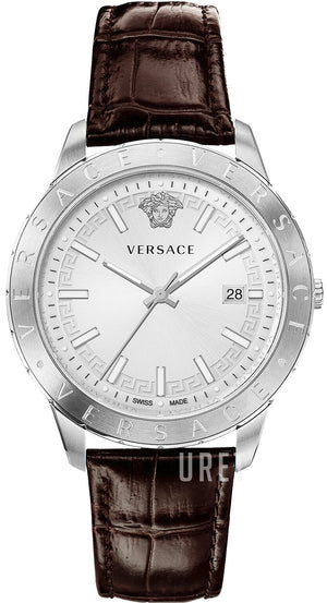 Versace Univers White Dial Brown Leather Strap Watch for Men - VEBK00118 Authentic Buy Shop Now