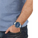 Versace Aion Chronograph Blue Dial Blue Leather Strap Watch for Men - VE1D01220 Authentic Buy Shop Now