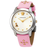 Versace Audrey Quartz White Dial Pink Leather Strap Watch for Women - VELR00119 Authentic Buy Shop Now