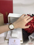 Versace Audrey Quartz Silver Dial Red Leather Strap Watch for Women - VELR00219 Authentic Buy Shop Now